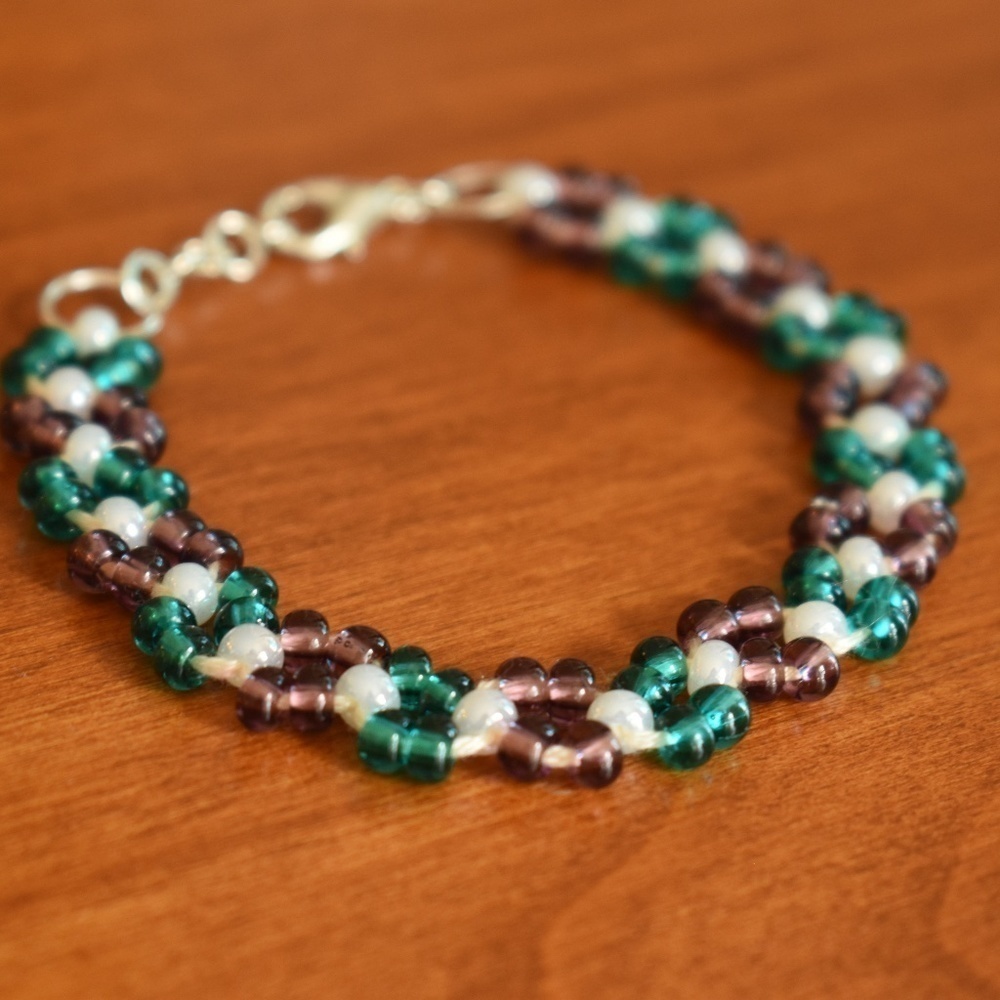Wild Violet Beaded Bracelet
